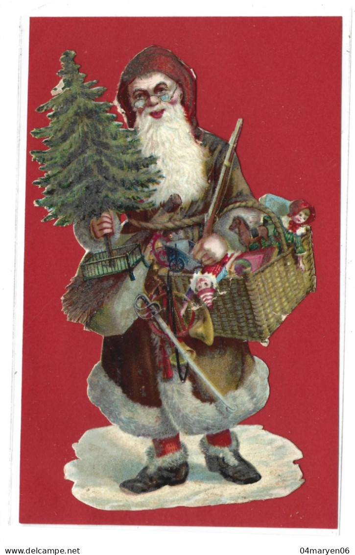 ***  GESNEDEN CHROMO  ***   - Kerstman Met Speelgoed  ! ! ! !  -  Zie / Voir / See Scan's. - Motif 'Noel'