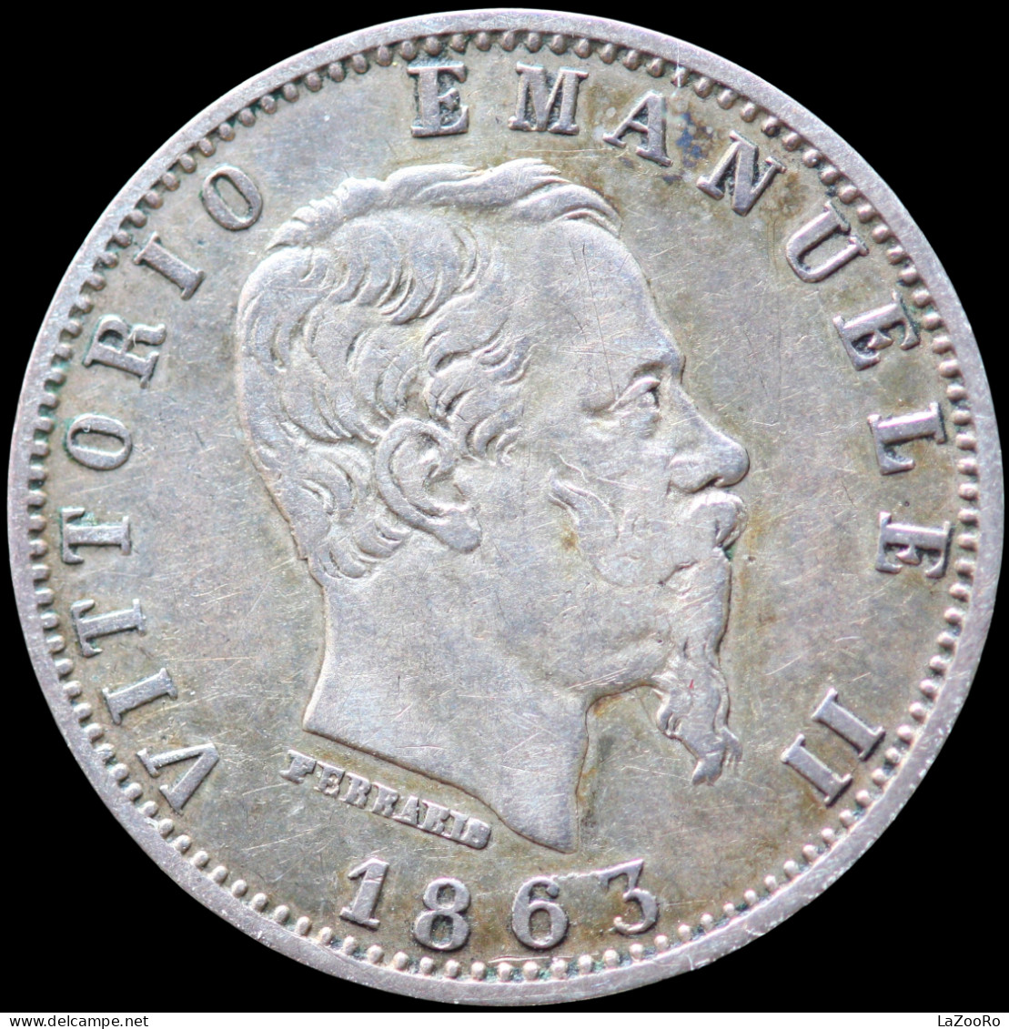 LaZooRo: Italy 20 Centesimi 1863 M XF - Silver - 1861-1878 : Victor Emmanuel II.