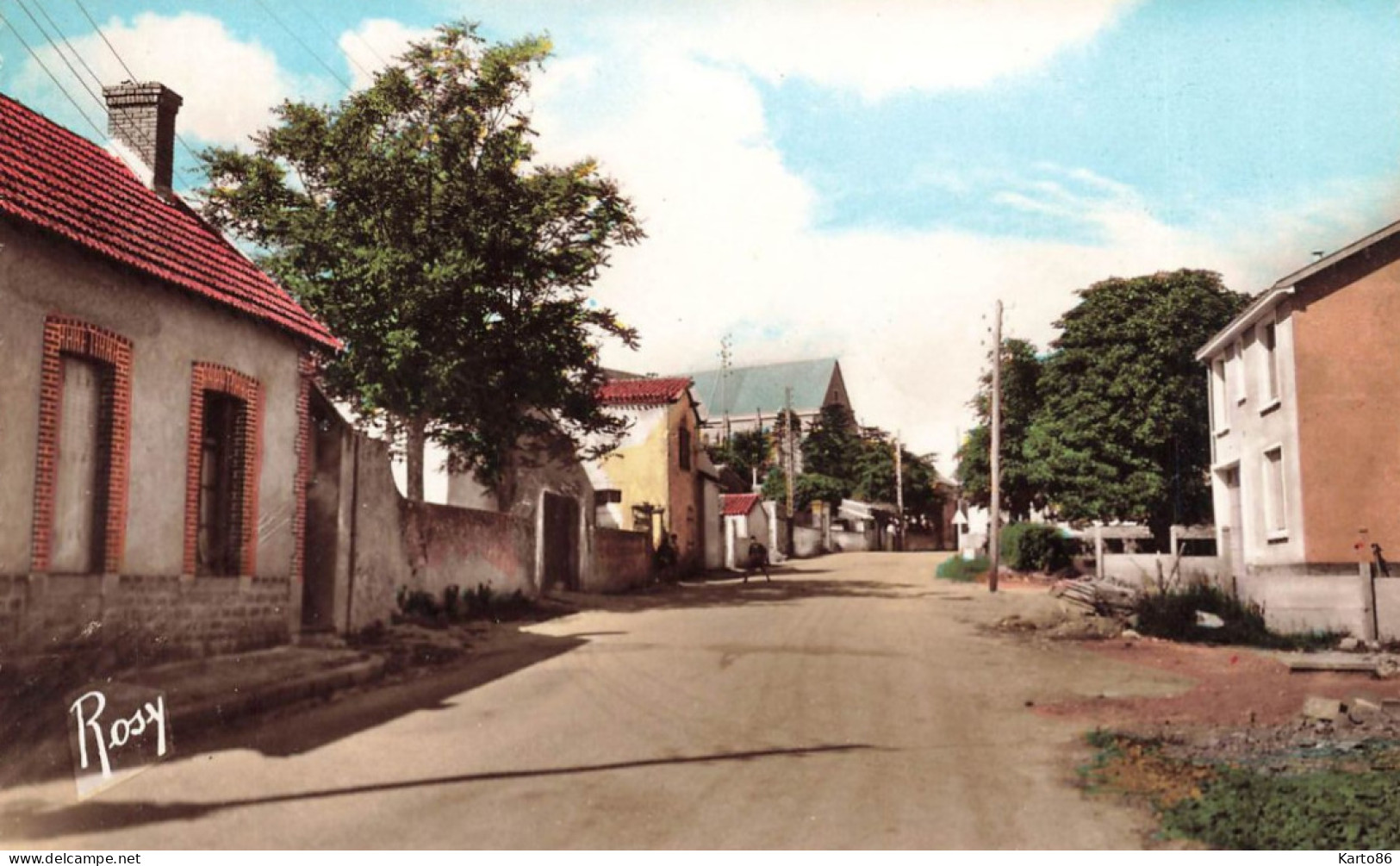 Boussay * Route De La Bruffière Et Le Patronage * Villageois - Boussay