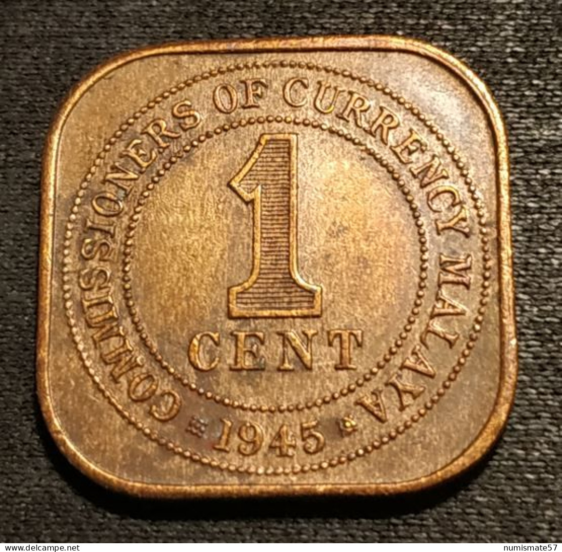 MALAISIE - 1 CENT 1945 - George VI - Petit Module - KM 6 - ( MALAYSIA ) - Maleisië