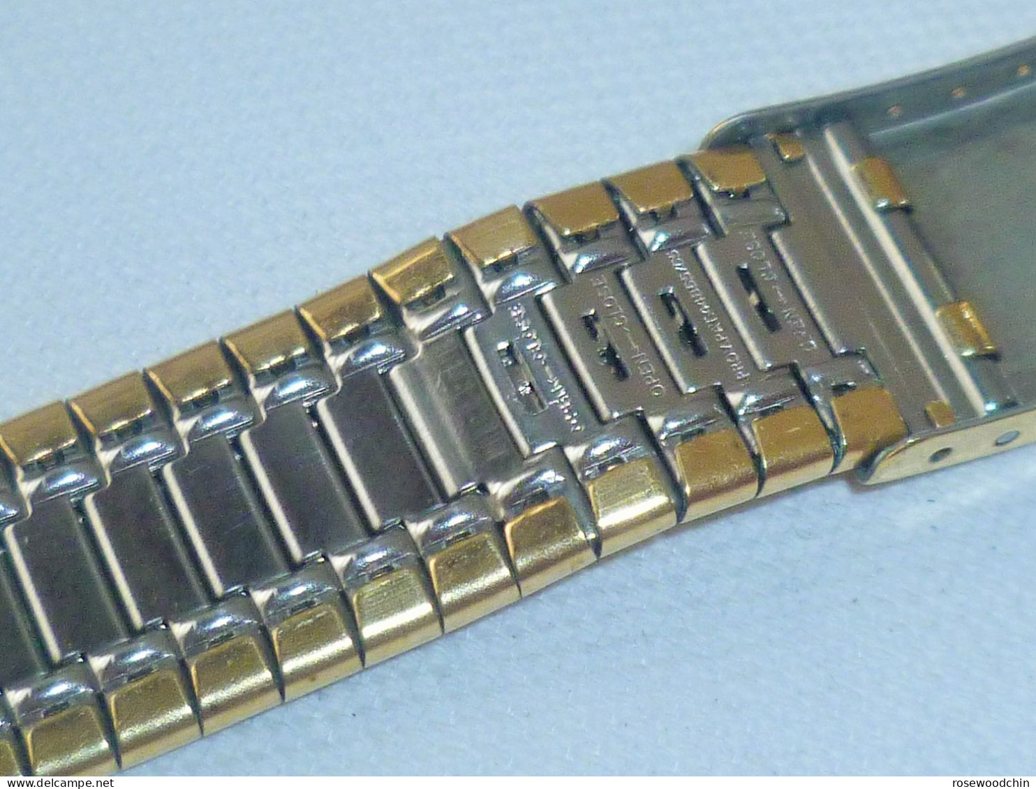 Vintage ! 50s' Seiko STL Stelux 20/000.18 KT G.F. Tops S/S Bottom watch bracelet band 16mm (#28)