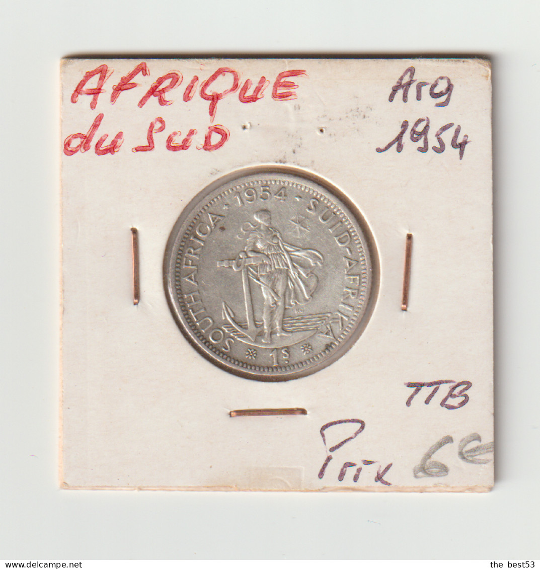 Afrique Du Sud  -  1 Shilling Arg.  -   1954  -  TTB - South Africa