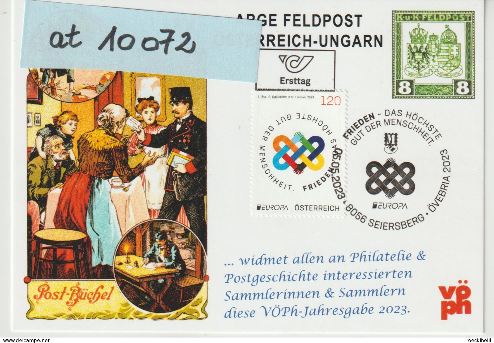 2023 - ÖSTERREICH -  VÖPh - (Postkarte/Ganzsache), Gelaufen V. Wien N. Linz - S. Scan  (at 10072) - Storia Postale