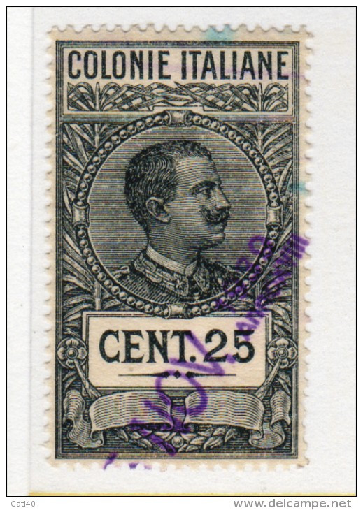 MARCA DA BOLLO/REVENUE- COLONIE  ITALIANE CENT.25 - Italiaans Oost-Afrika