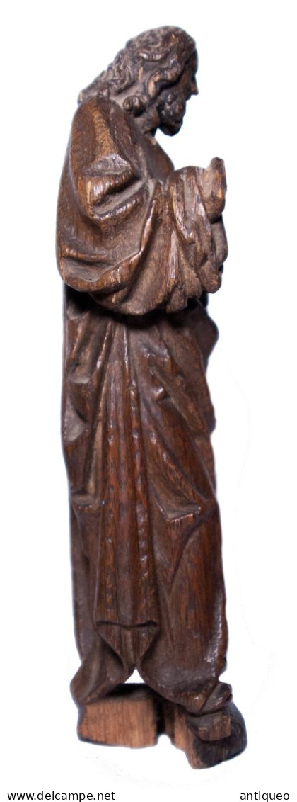 Christ Bénissant Rhénan En Chêne De La Fin Du XVe Siècle - Madera