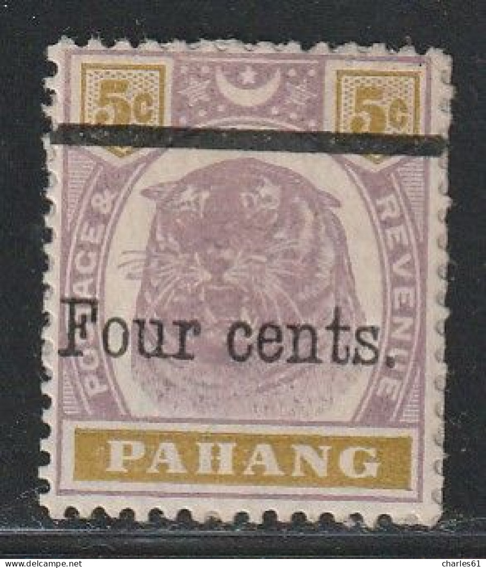 MALAYSIA - PAHANG - N°13 * (1895-99) Tigre : Surchargé - Pahang