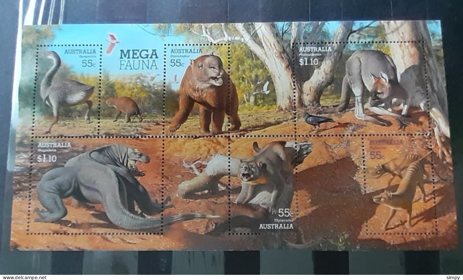 AUSTRALIA 2008  Mega Fauna Animals  Used Mini Sheet Block - Blocs - Feuillets