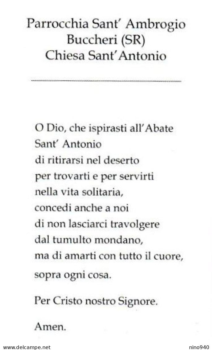 S. ANTONIO ABATE - Buccheri (SR) -  M - PR - Mm. 65 X 110 - Religion & Esotérisme
