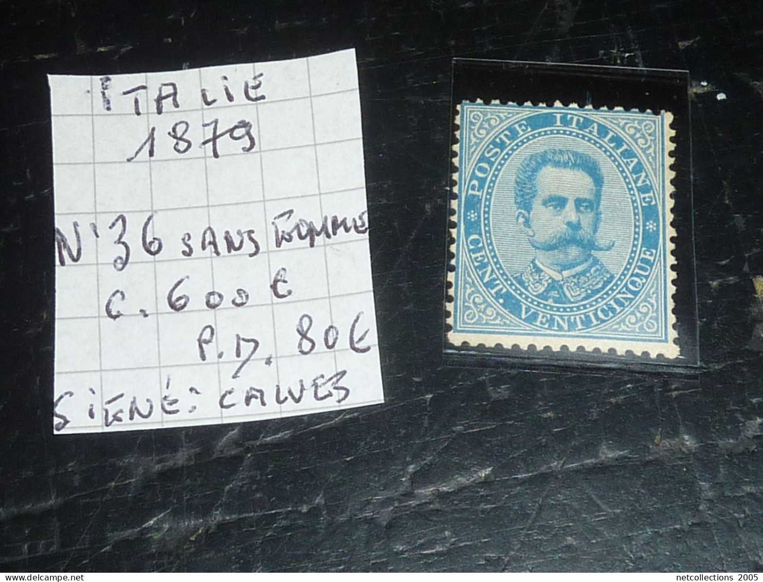 ITALIE 1879 N°36 Signé Calves - Neuf Sans Gomme (CV) - Mint/hinged