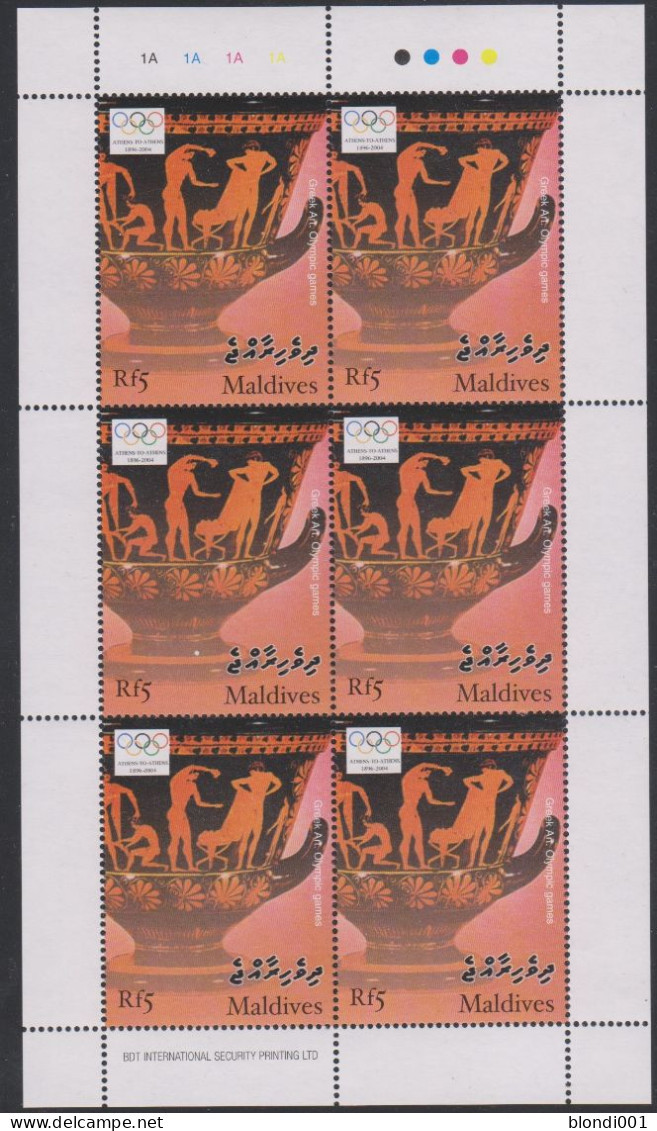 Olympics 2004 - History - MALDIVES - Sheet MNH - Ete 2004: Athènes