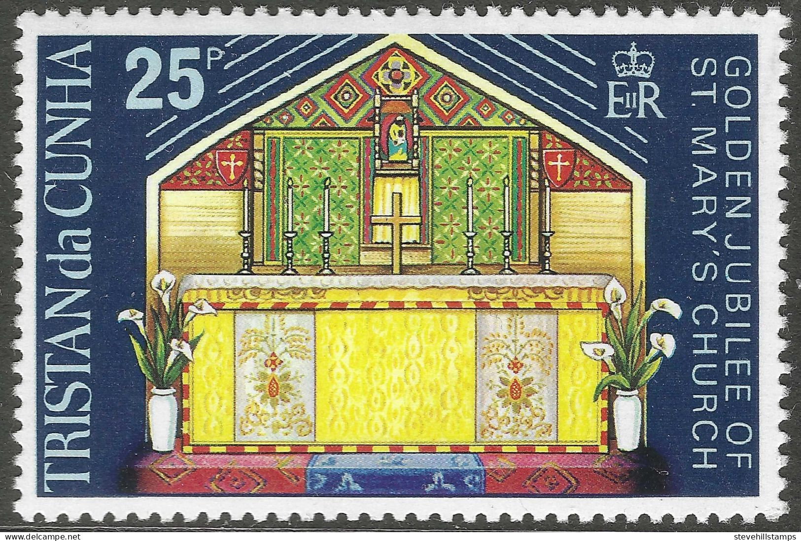 Tristan Da Cunha. 1973 Golden Jubilee Of St Mary's Church. 25c MH. SG 176 - Tristan Da Cunha