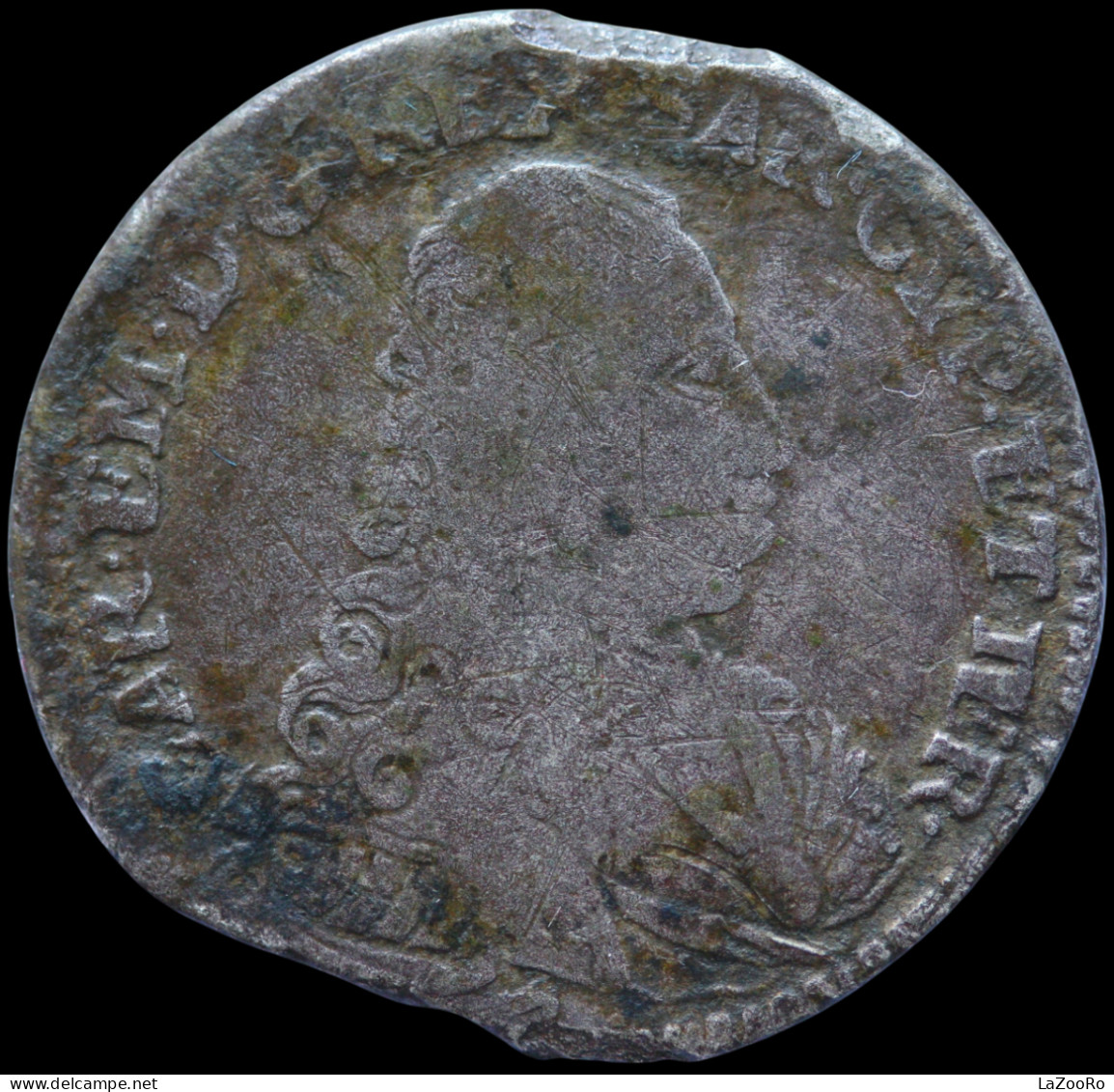 LaZooRo: Italy SARDINIA 5 Soldi 1735 F / VF - Silver - Piamonte-Sardaigne-Savoie Italiana