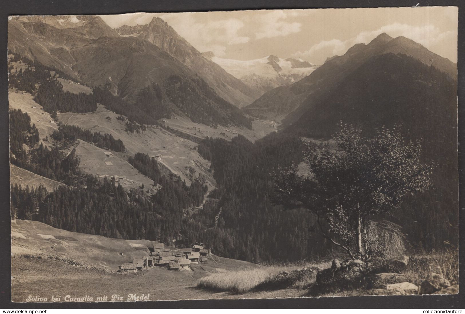 SOLIVA BEI CURAGLIA MIT PIZ MEDEL - CARTOLINA FP SPEDITA NEL 1931 - Medel