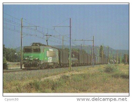 CP Trains - 30 Gard - BB 407223 Descend La Rive Droite En Tète D'une Rame Marchandises Vers L' Ardoise - Cp N° 83 - Roquemaure