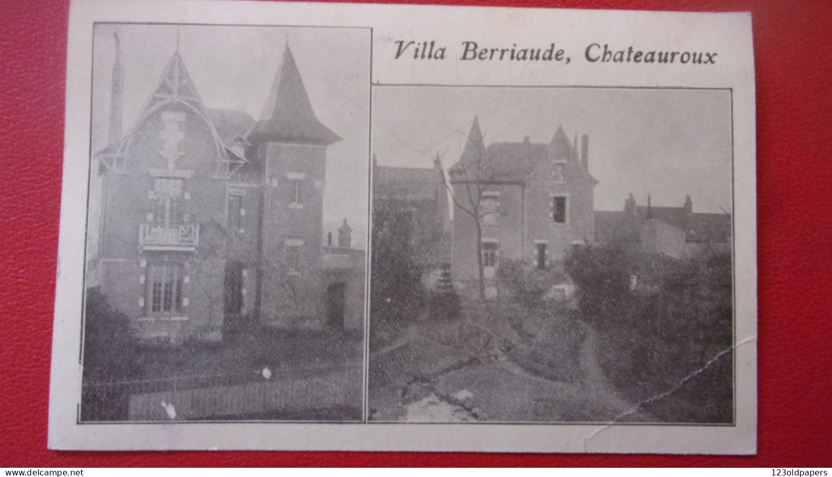 36 INDRE RARE CHATEAUROUX VILLA BERRIAUDE ADRESSE A JOSEPH PIERRE CHATEAU CHARRON CLUIS 1926 - Chateauroux