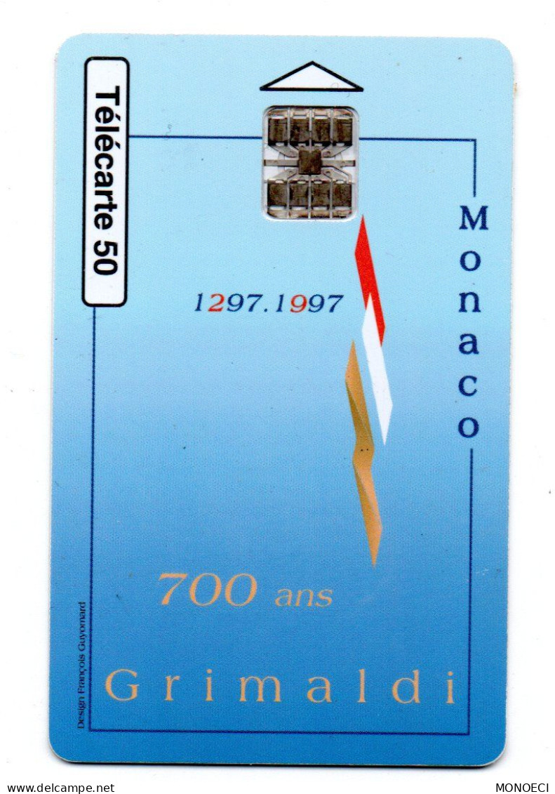 MONACO -- MONTE CARLO -- Monégasque -- Télécarte Phonecard - 50 Unités - 700 Ans Des GRIMALDI 1297 - 1997 - Monaco