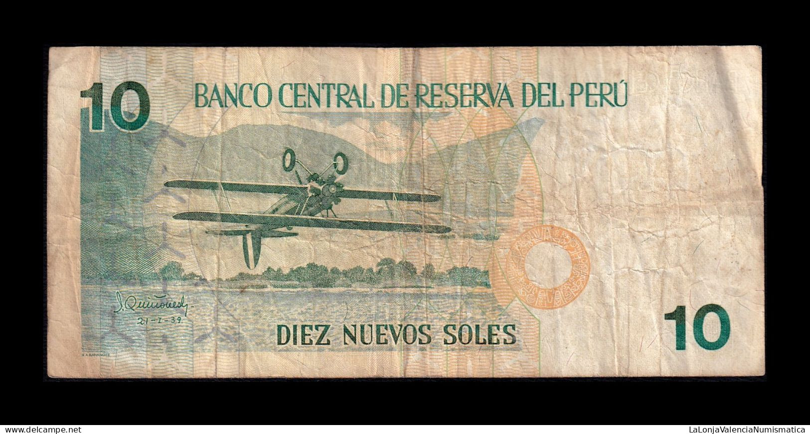 Perú 10 Nuevos Soles 11.06.1997 Pick 166a Bc/Mbc F/Vf - Peru