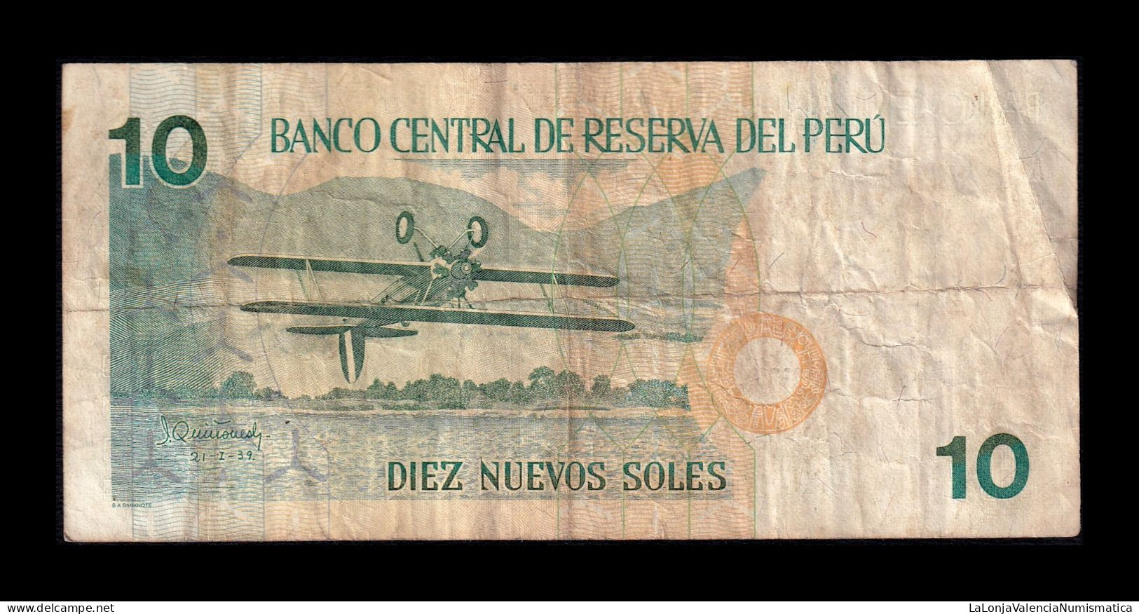 Perú 10 Nuevos Soles 11.06.1997 Pick 166a Bc/Mbc F/Vf - Pérou