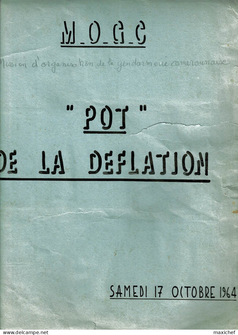 Dossier 6 Photos, 25 X 32 - M - O - G - C - Pot Déflation, Samedi 17 Octobre 1964 "Certains Gardent Encore Des Illusions - Police & Gendarmerie