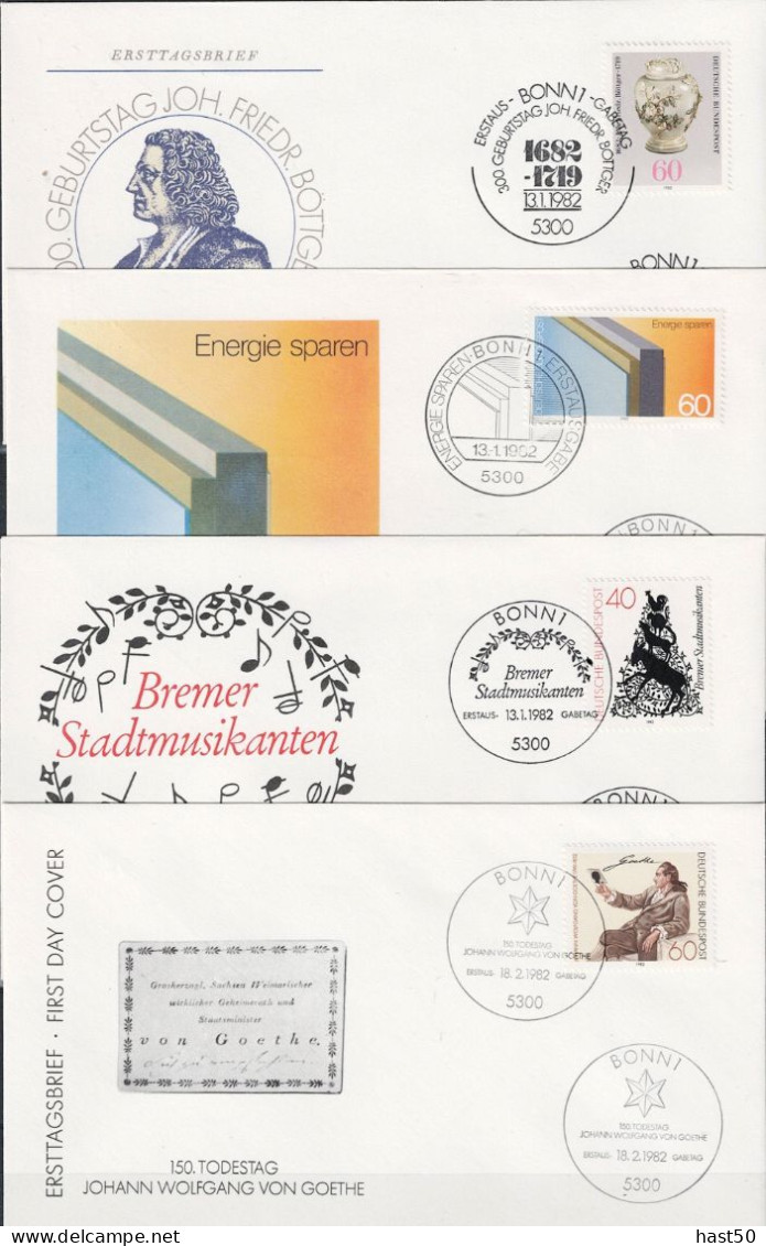 BRD FGR RFA - 16 Illustrierte FDC (MiNr: Aus 1118/81) 1981 - 1981-1990