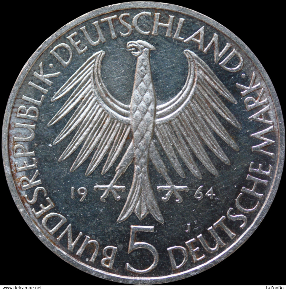 LaZooRo: Germany 5 Mark 1964 J Johann Gottlieb Fichte PROOF Rare - Silver - Commemorations