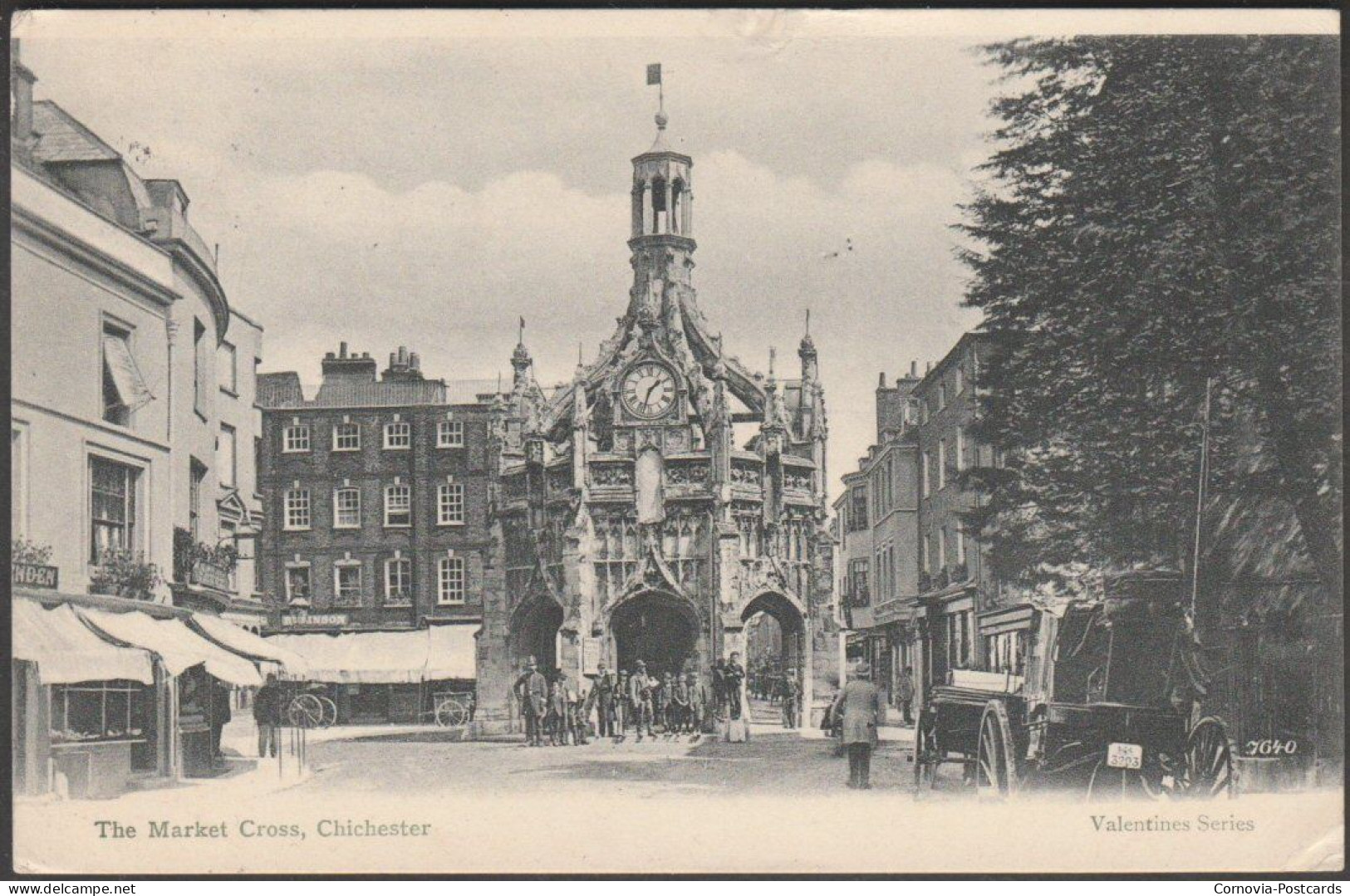 The Market Cross, Chichester, Sussex, 1905 - Valentine's Postcard - Chichester