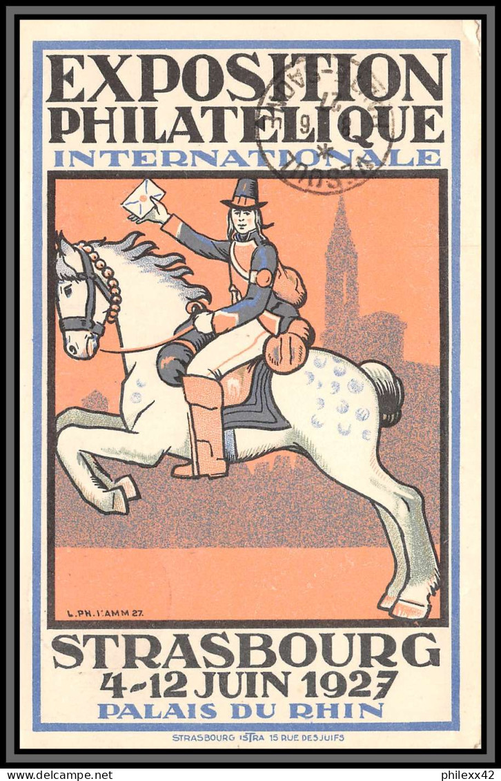 75130 40c Violet SEC Q6 Exposition De Strasbourg 1927 Vesoul Semeuse Entier Postal Repiquage Carte Postale Cote 60 - Enveloppes Repiquages (avant 1995)