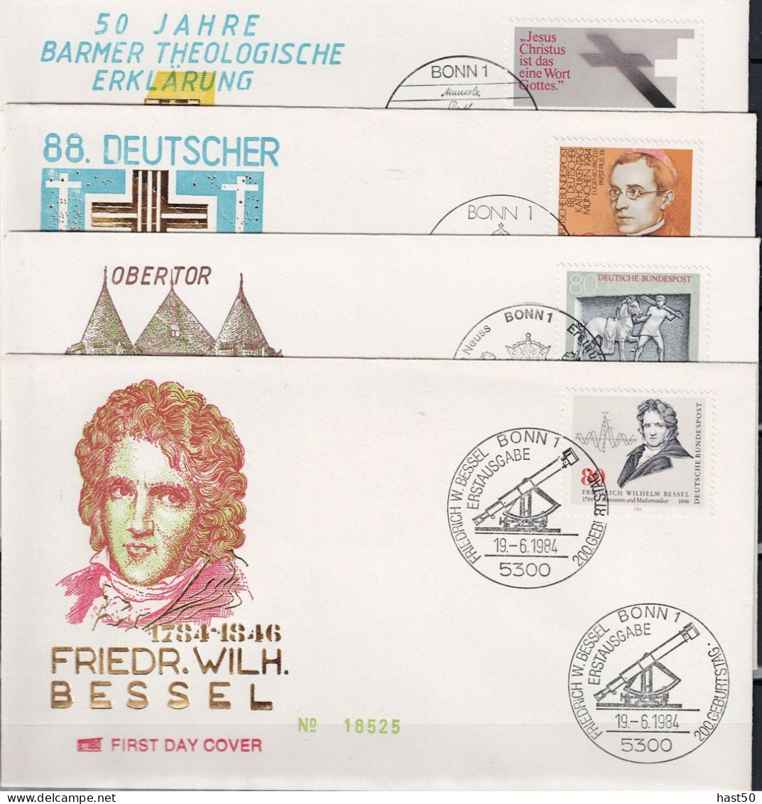 BRD FGR RFA - 15 FDC - Dokumente Davon 13 Illustrierte FDC Und 2 Blankokarten (MiNr: 1197/220) 1984 Ohne Block 19 - 1981-1990