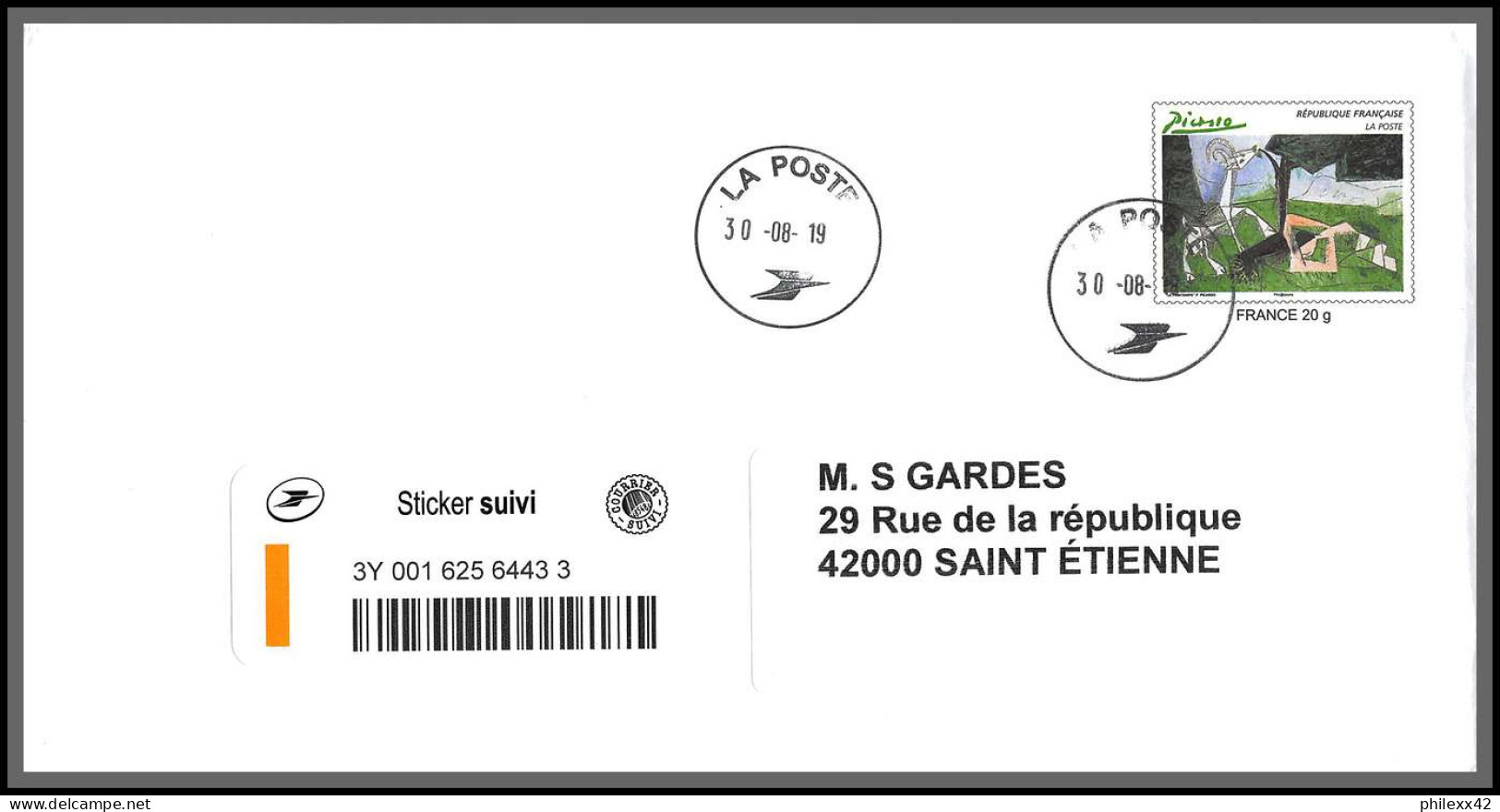 95732 - Lot De 15 Courriers Lettres Enveloppes De L'année 2019 Divers Affranchissements En EUROS - Brieven En Documenten