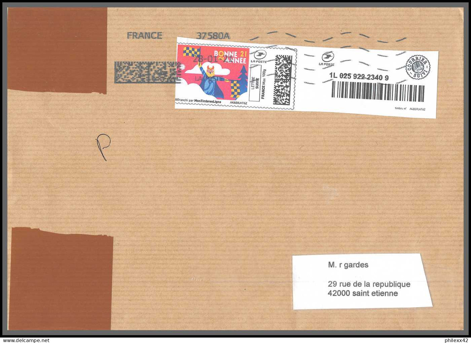 95873 - Lot De 16 Courriers Lettres Enveloppes De L'année 2021 Divers Affranchissements En EUROS - Cartas & Documentos