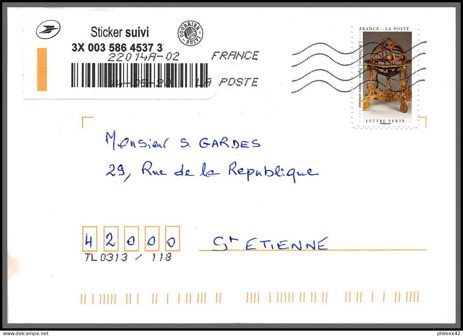95876 - lot de 15 courriers lettres enveloppes de l'année 2020 divers affranchissements en EUROS