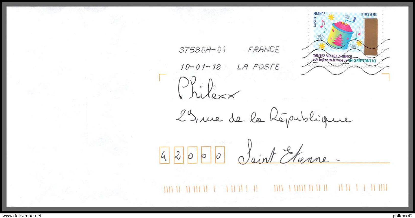 95889 - Lot De 15 Courriers Lettres Enveloppes De L'année 2018 Divers Affranchissements En EUROS - Covers & Documents