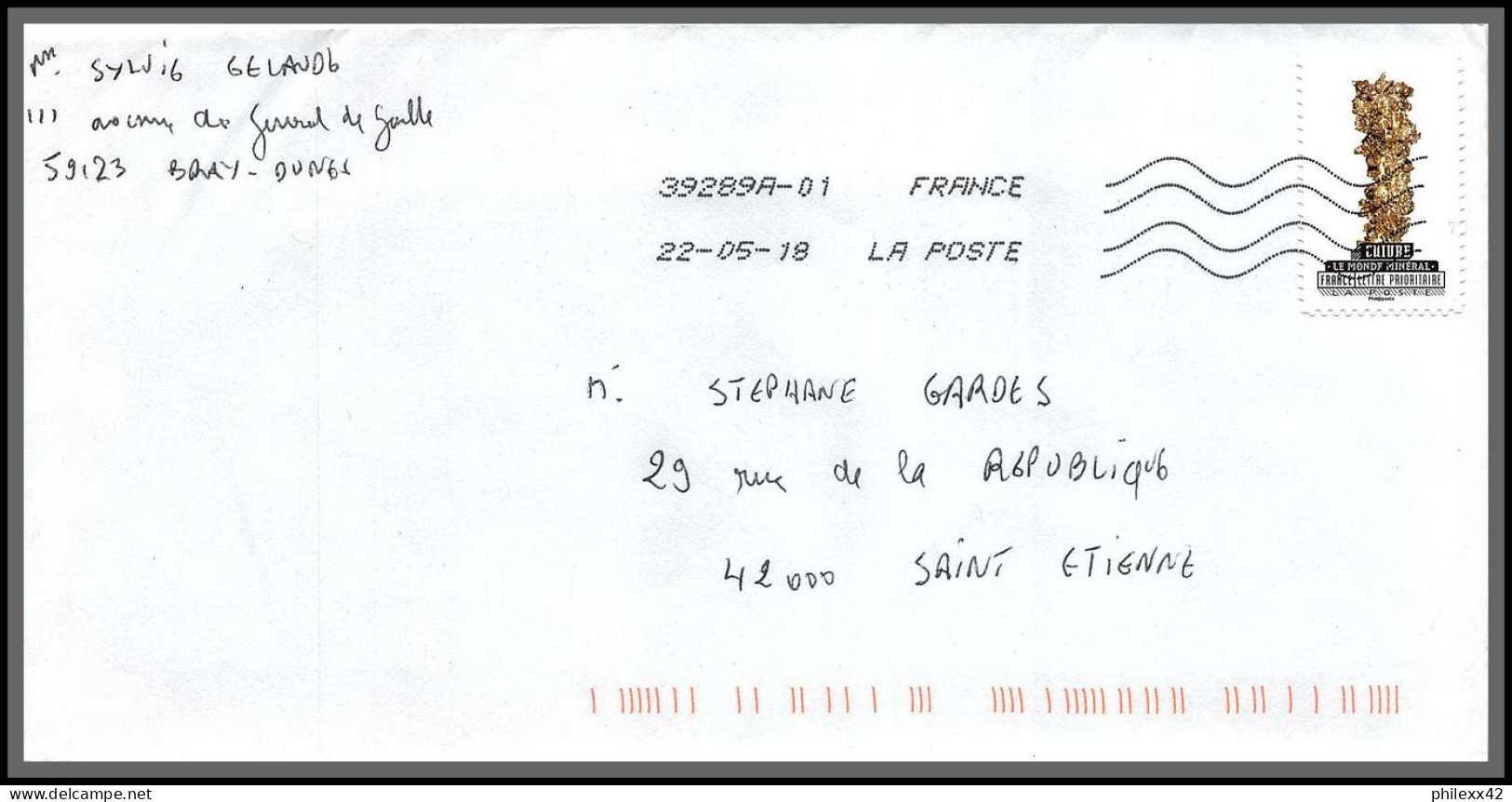 95892 - Lot De 15 Courriers Lettres Enveloppes De L'année 2018 Divers Affranchissements En EUROS - Briefe U. Dokumente