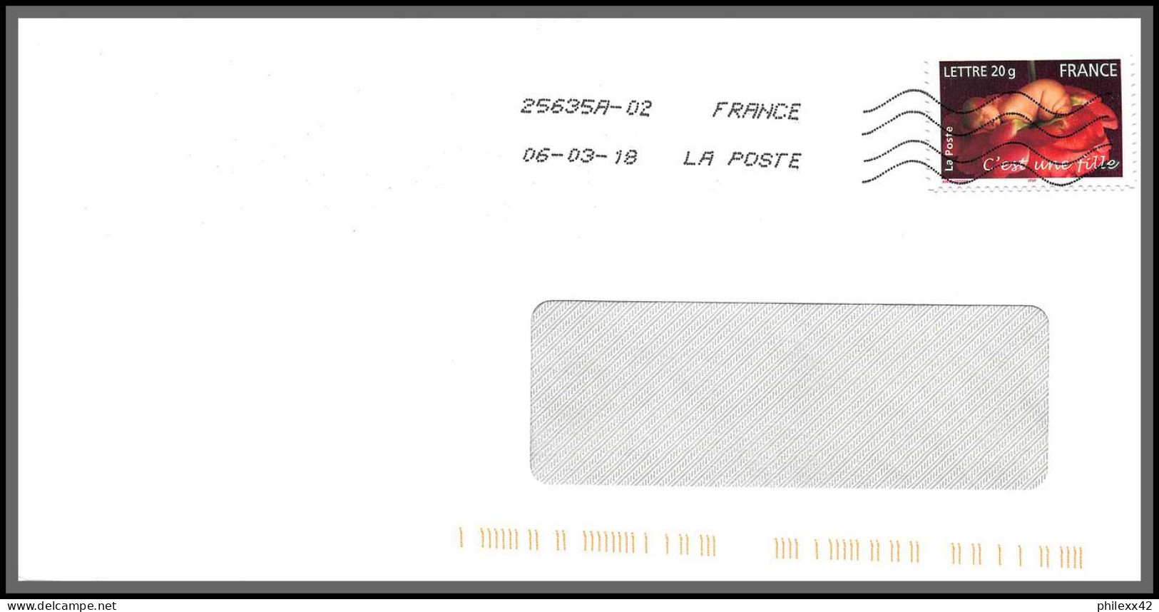 95896 - lot de 16 courriers lettres enveloppes de l'année 2018 divers affranchissements en EUROS
