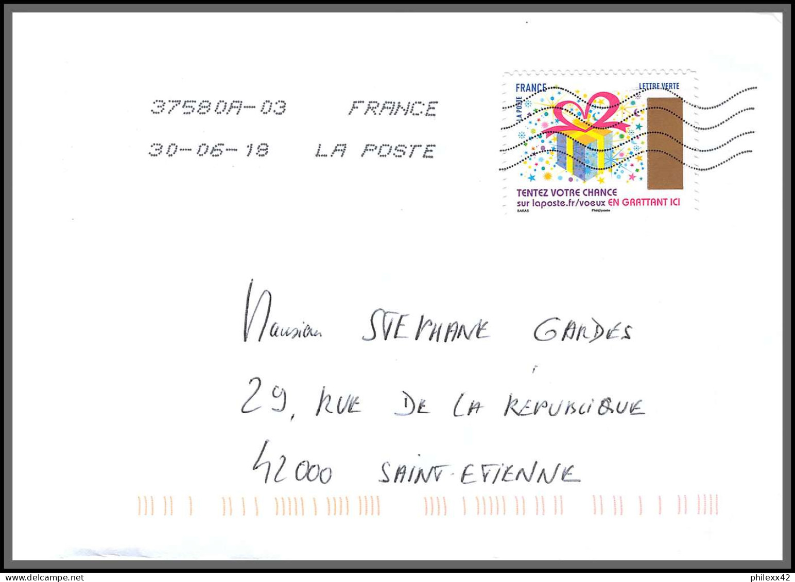 95899 - Lot De 15 Courriers Lettres Enveloppes De L'année 2018 Divers Affranchissements En EUROS - Brieven En Documenten