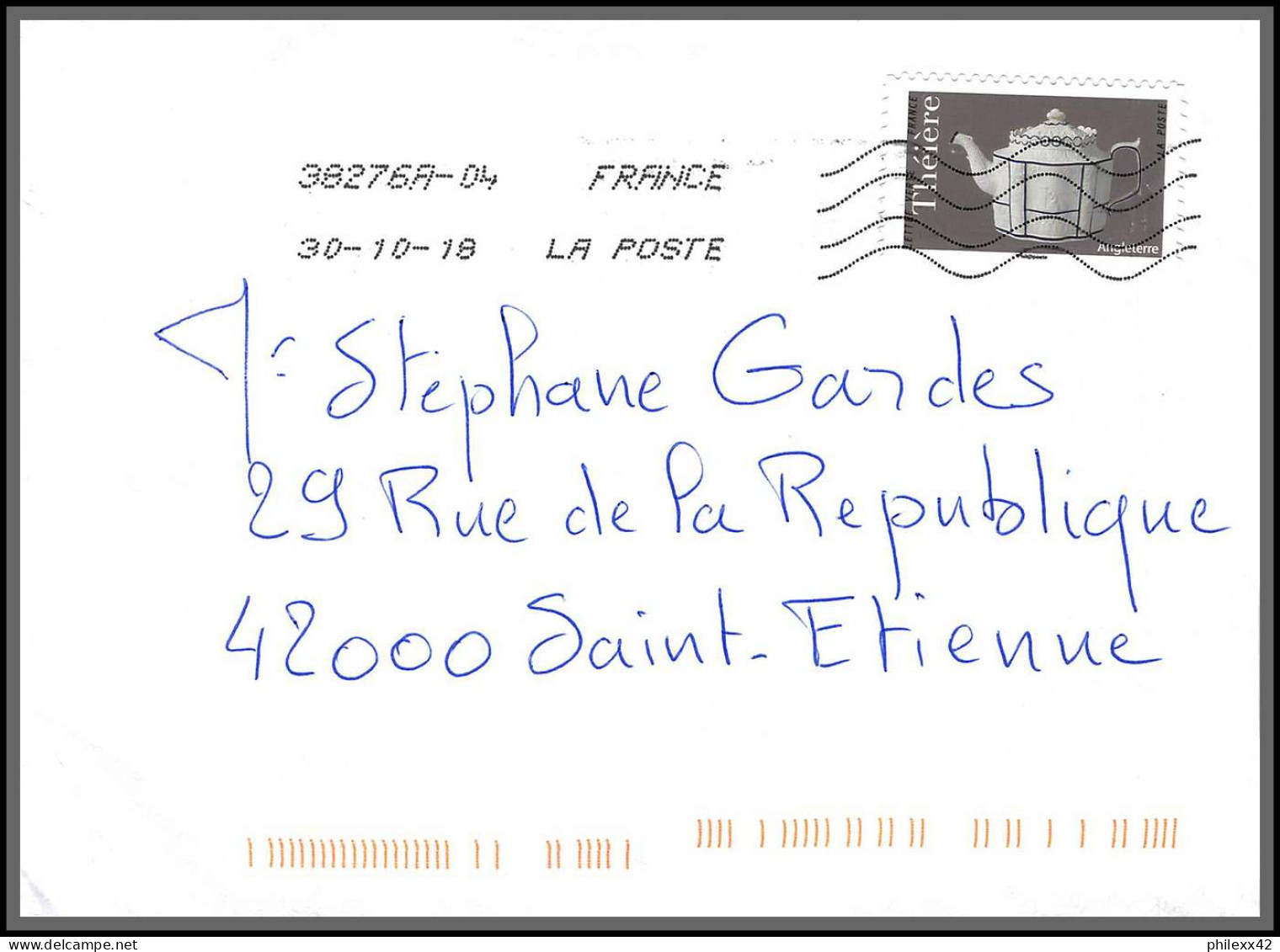 95901 - lot de 15 courriers lettres enveloppes de l'année 2018 divers affranchissements en EUROS