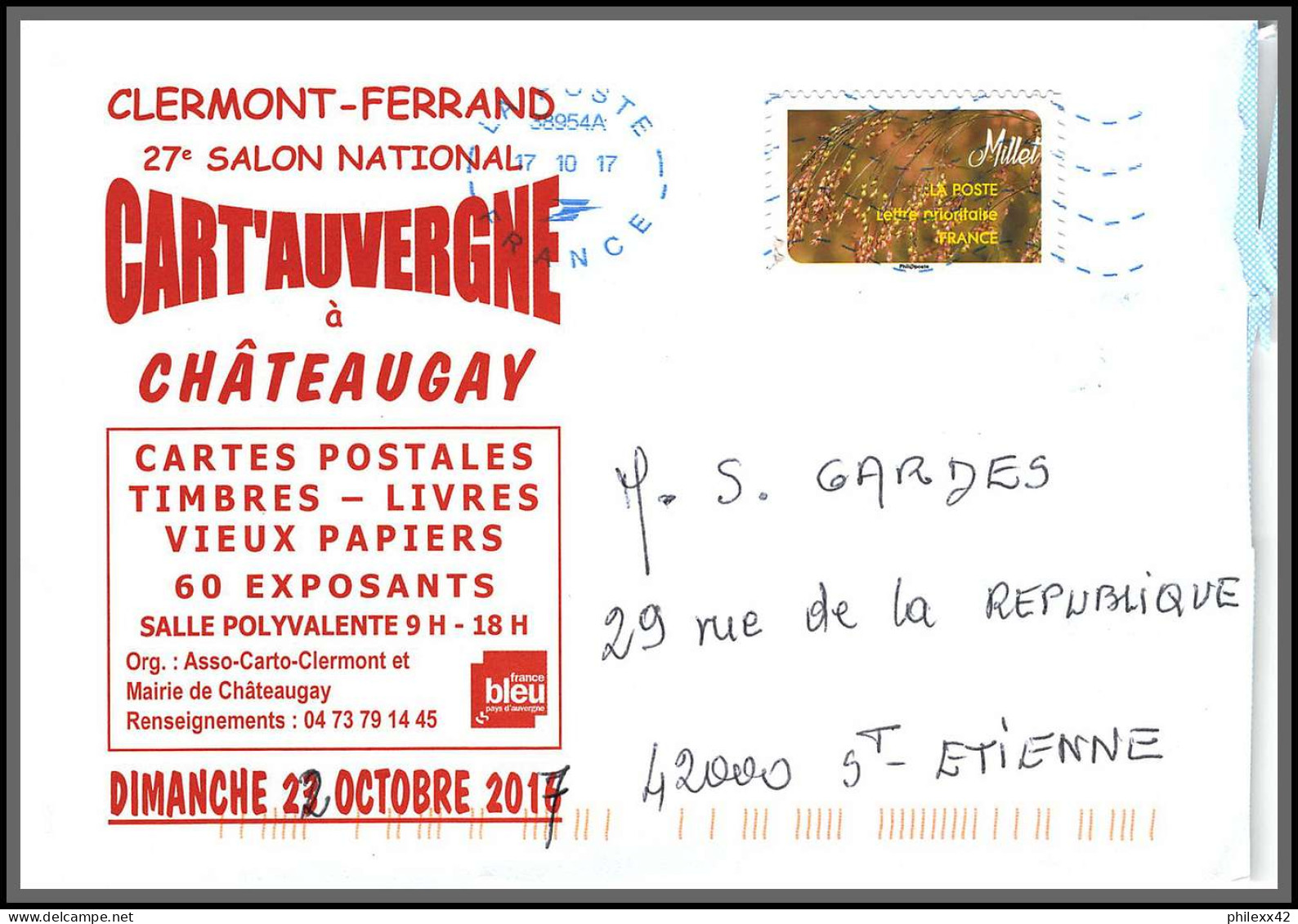 95918 - Lot De 15 Courriers Lettres Enveloppes De L'année 2017 Divers Affranchissements En EUROS - Lettres & Documents