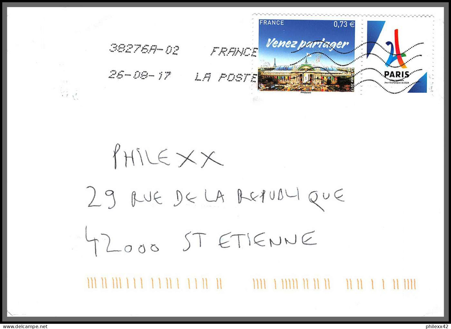 95918 - Lot De 15 Courriers Lettres Enveloppes De L'année 2017 Divers Affranchissements En EUROS - Briefe U. Dokumente