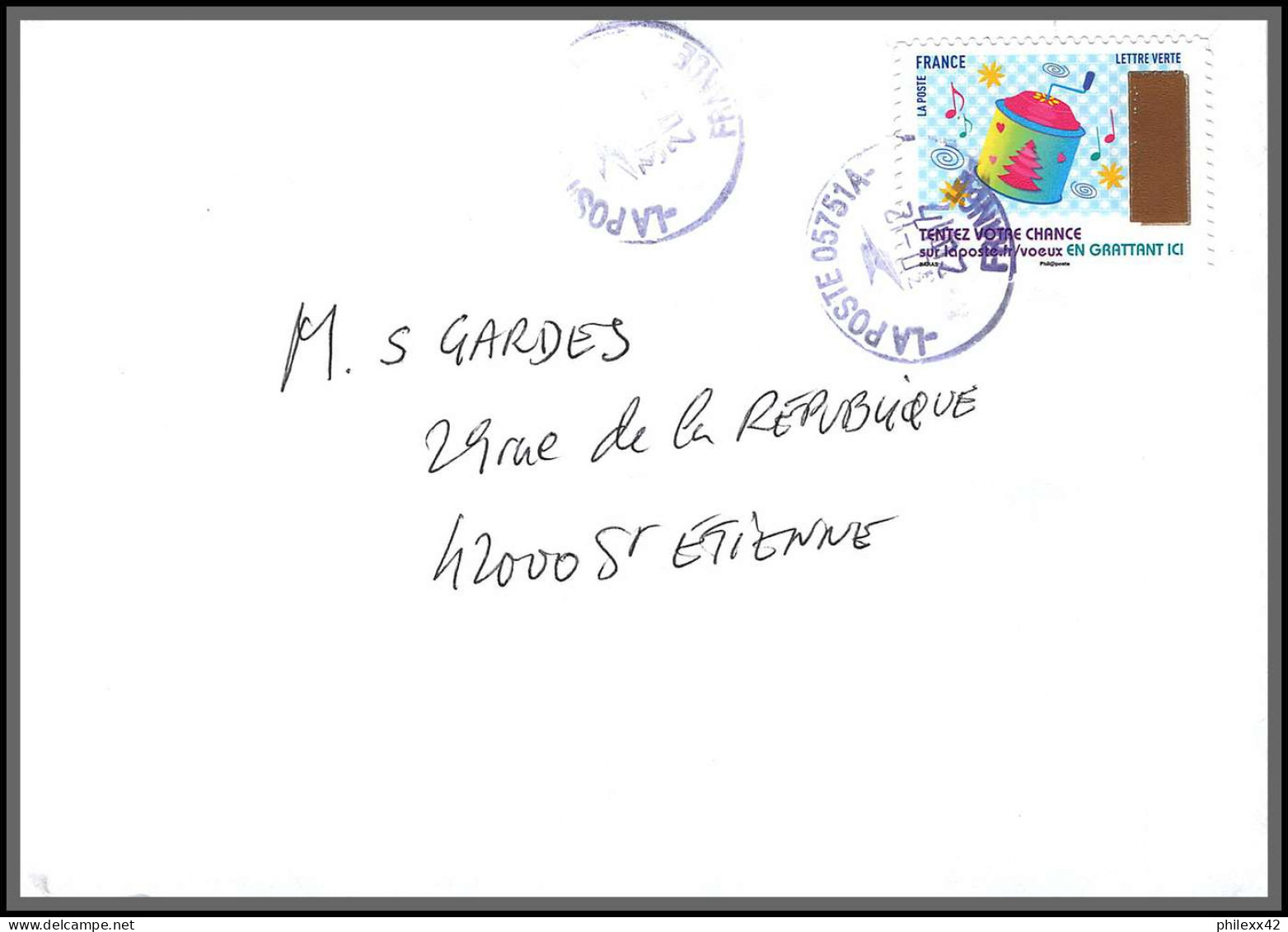 95918 - lot de 15 courriers lettres enveloppes de l'année 2017 divers affranchissements en EUROS
