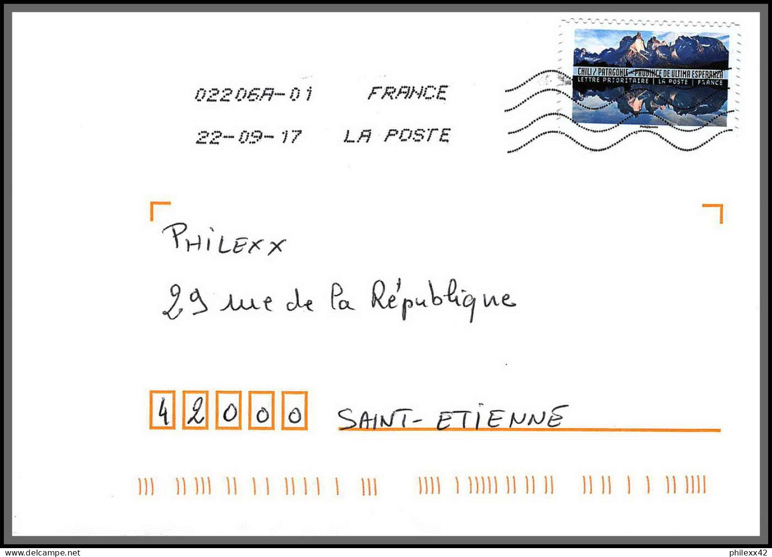 95923 - lot de 15 courriers lettres enveloppes de l'année 2017 divers affranchissements en EUROS