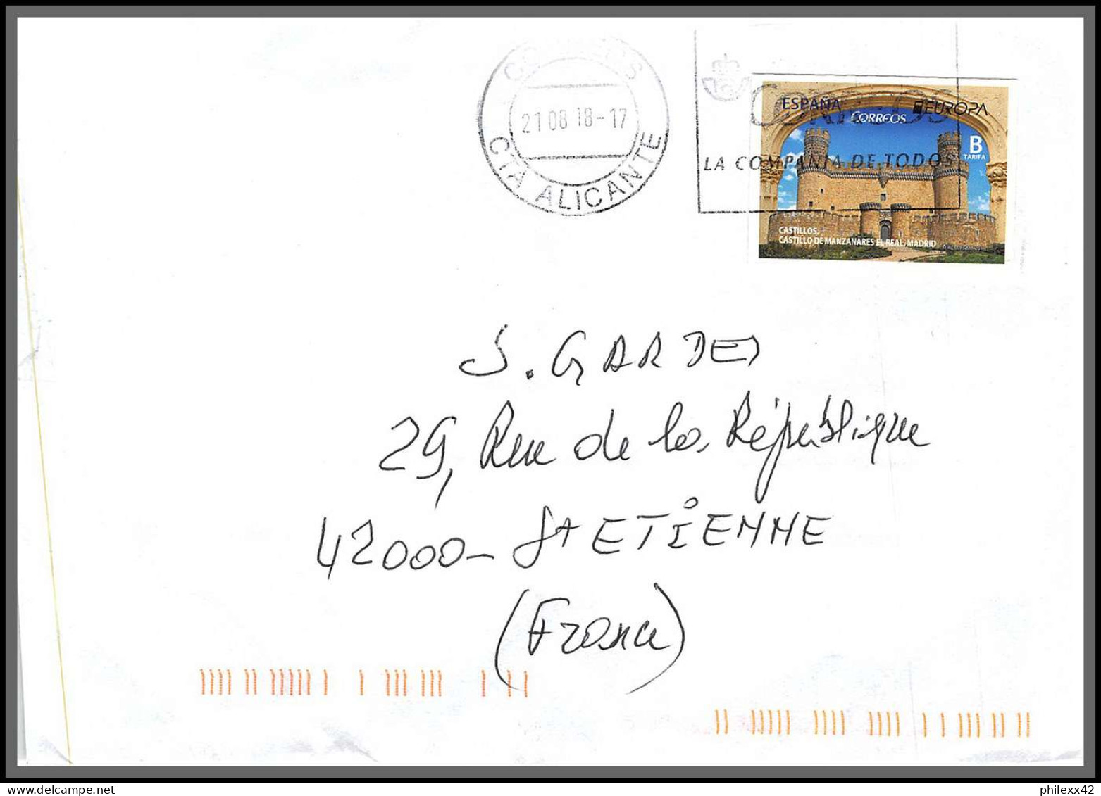 95948- lot de 24 lettres covers enveloppes de l'année 2000/2021 divers affranchissements espagne spain espana