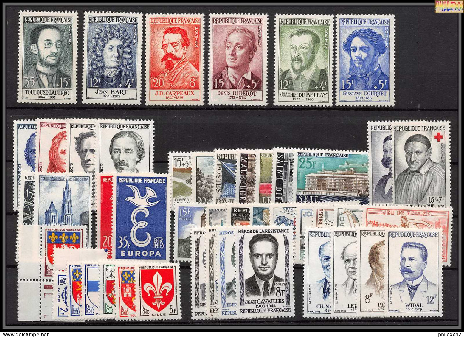 1958 Année Complète Neufs ** Cote 61 Euros PARFAIT état TTB - 1950-1959