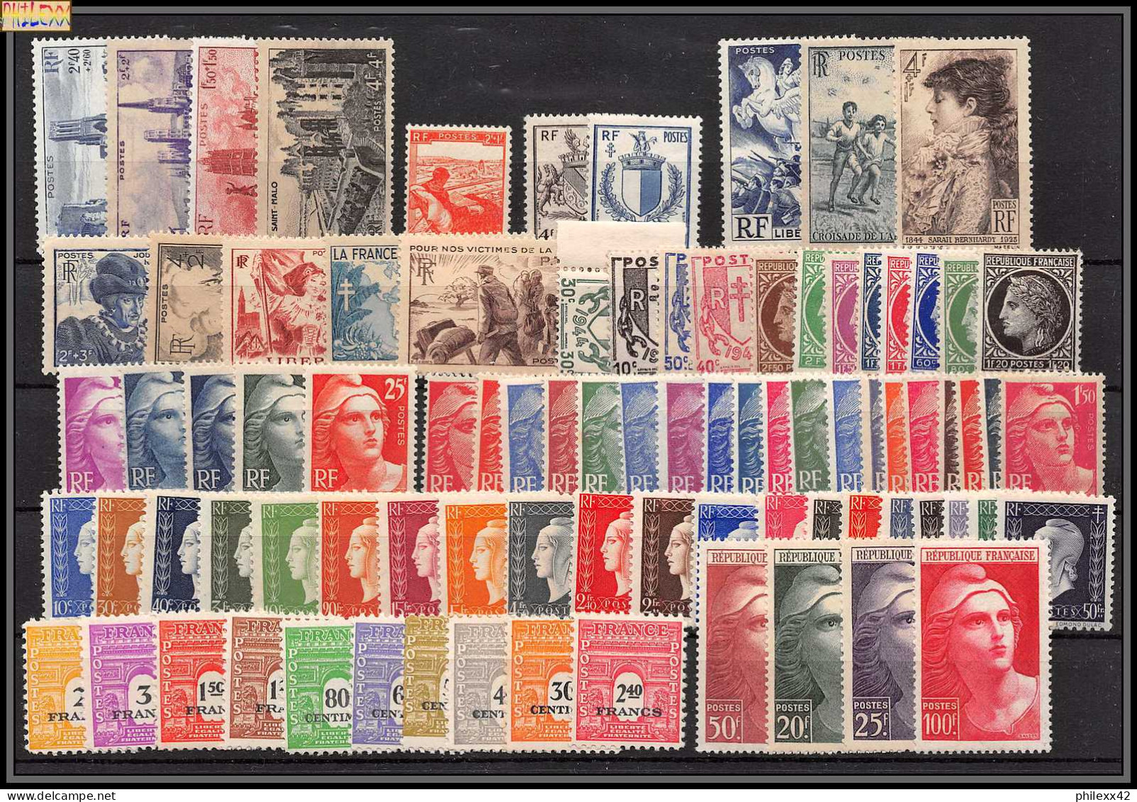 Collection Lot FRANCE COMPLET 1940 / 1969 cote 3123 euros neuf ** mnh parfait état TOP qualité voir description