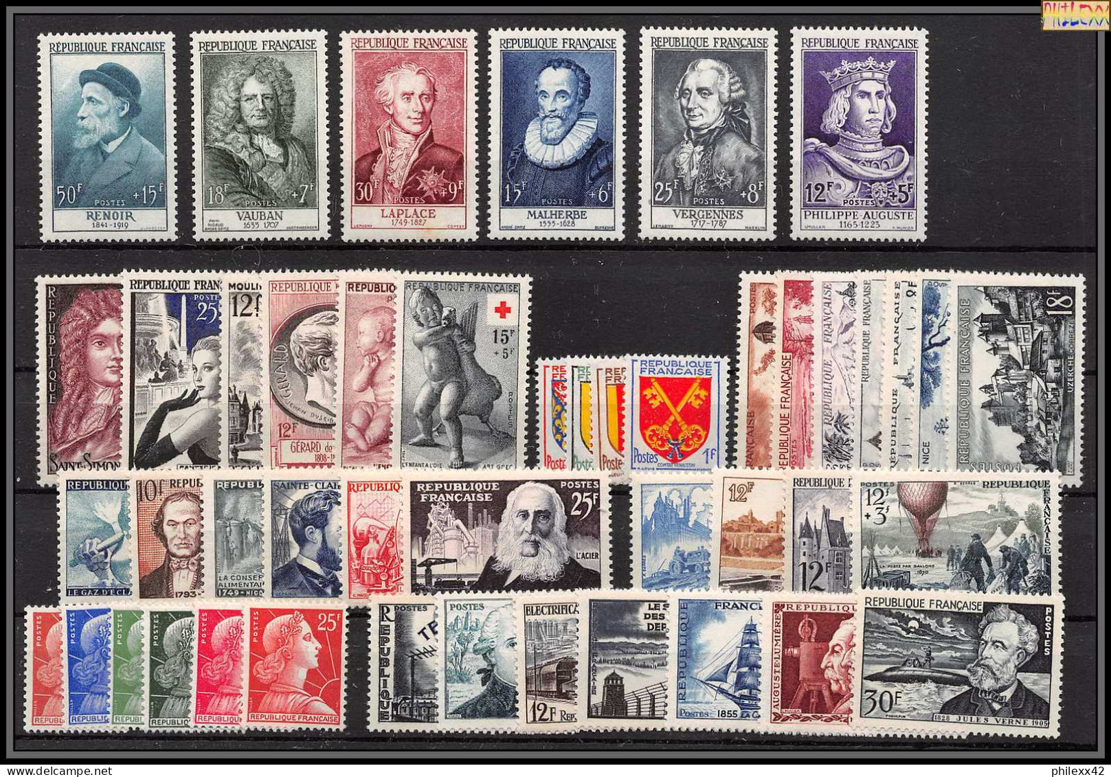 Collection Lot FRANCE COMPLET 1940 / 1969 cote 3123 euros neuf ** mnh parfait état TOP qualité voir description