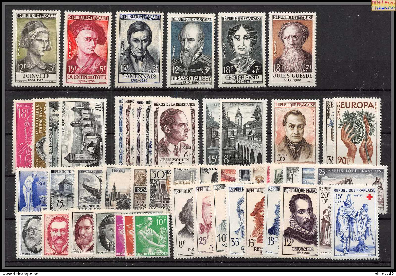 Collection Lot FRANCE COMPLET 1940 / 1969 cote 3123 euros neuf ** mnh parfait état TOP qualité voir description