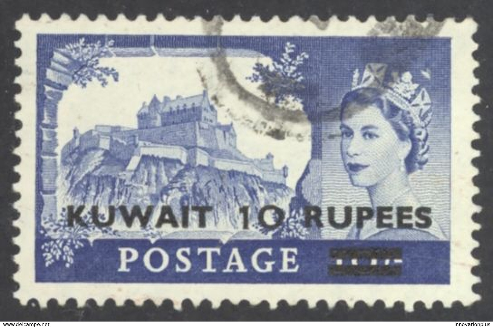 Kuwait Sc# 119 Used 1955 10r Surcharged Overprint - Kuwait