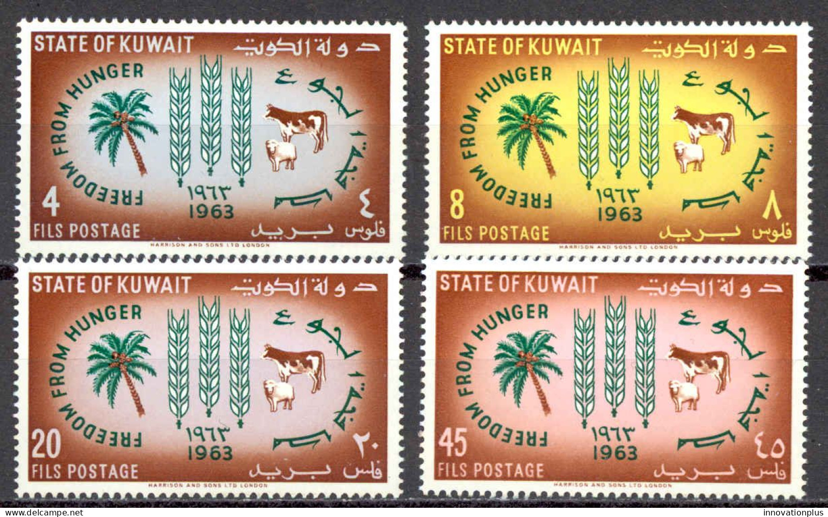 Kuwait Sc# 193-196 MNH 1963 Freedom From Hunger - Kuwait