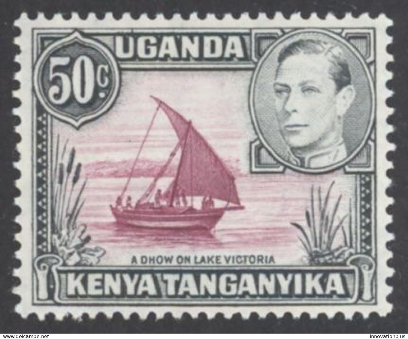 Kenya, Uganda, Tanzania Sc# 79 MH Perf 13X12½  1949 50c Definitives - Kenya, Uganda & Tanzania