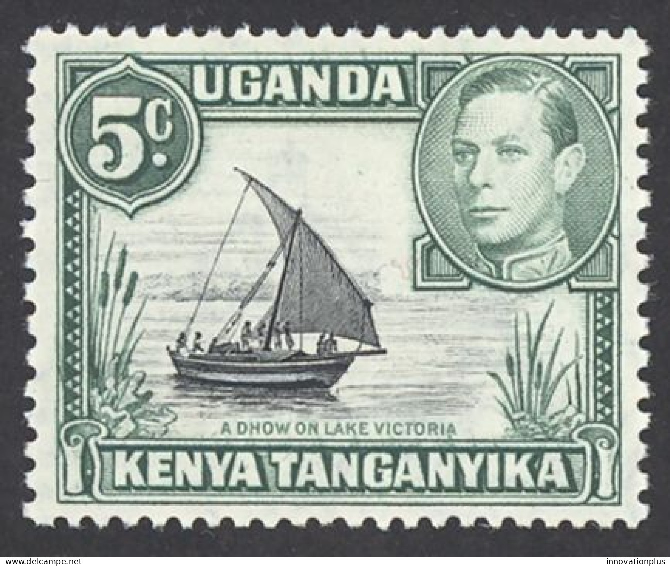 Kenya, Uganda, Tanzania Sc# 67 MNH 1938-1954 5c Green & Black Definitives - Kenya, Uganda & Tanzania