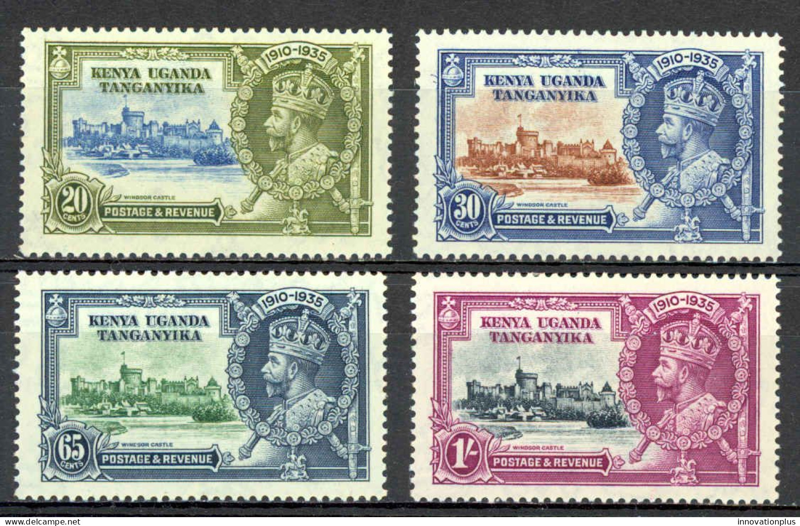 Kenya, Uganda, Tanzania Sc# 42-45 MH (a) 1935 Silver Jubilee Issue - Kenya, Uganda & Tanzania